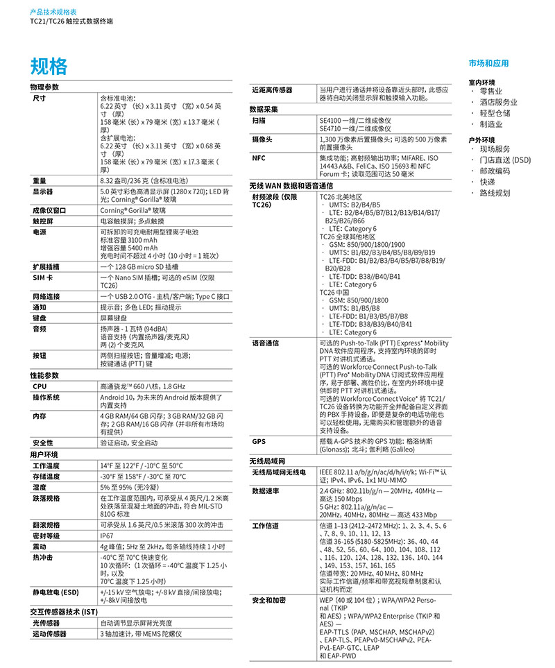 TC21&TC26產品規格